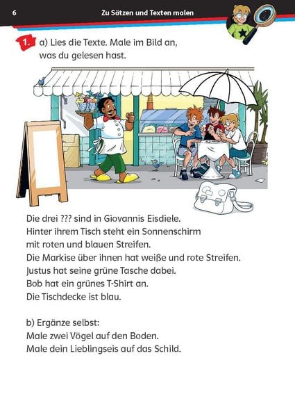 Produktbild: Die drei ??? Kids: Mein &Uuml;bungsheft Deutsch 2. Klasse - Fl&uuml;ssig lesen