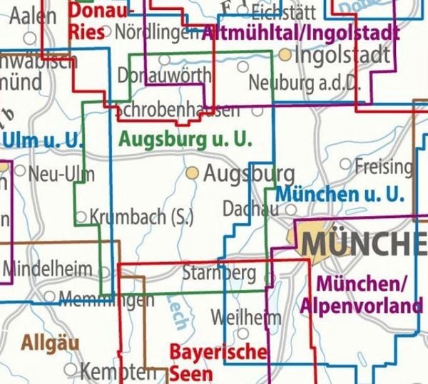 Produktbild: BVA ADFC Regionalkarte Augsburg und Umgebung 1:75.000