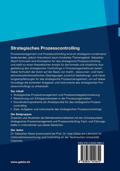 Produktbild: Strategisches Prozesscontrolling