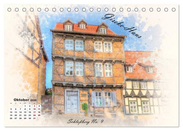 Produktbild: Quedlinburg-meine Stadt (Tischkalender 2026 DIN A5 quer), CALVENDO Monatskalender
