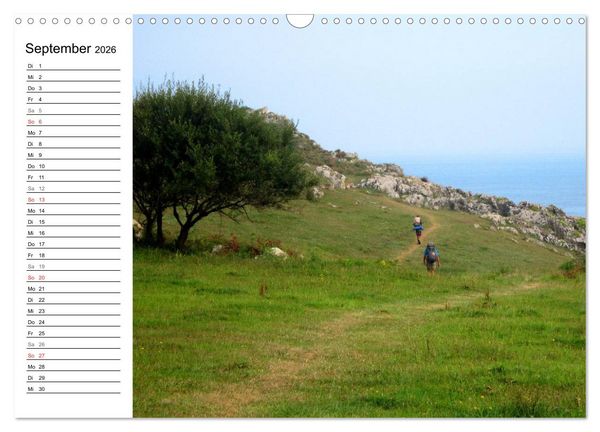 Produktbild: Camino del norte - K&uuml;stenweg (Wandkalender 2026 DIN A3 quer), CALVENDO Monatskalender