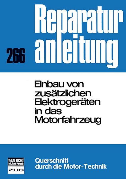 Produktbild: Einbau von zus&auml;tzlichen Elektroger&auml;ten in das Motorfahrzeug