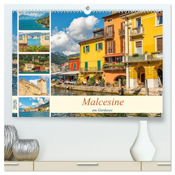 Produktbild: Malcesine am Gardasee (hochwertiger Premium Wandkalender 2026 DIN A2 quer), Kunstdruck in Hochglanz