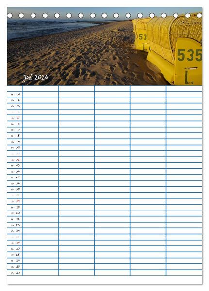 Produktbild: Meer Zeit f&uuml;r uns! (Tischkalender 2026 DIN A5 hoch), CALVENDO Monatskalender