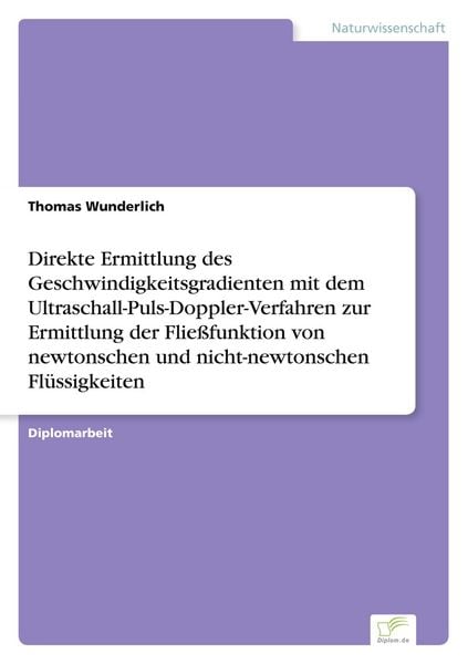 Produktbild: Direkte Ermittlung des Geschwindigkeitsgradienten mit dem Ultraschall-Puls-Doppl