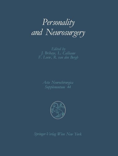 Produktbild: Personality and Neurosurgery