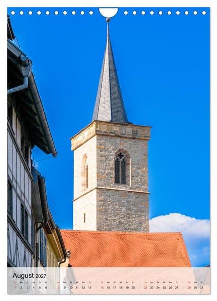 Produktbild: Ein Blick auf Erfurt in Farbe (Wandkalender 2027 DIN A4 hoch), CALVENDO Monatskalender