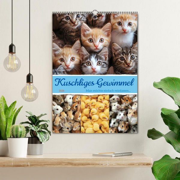 Produktbild: Kuschliges Gewimmel (Wandkalender 2026 DIN A2 hoch), CALVENDO Monatskalender
