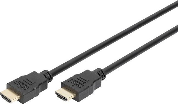 Produktbild: Digitus HDMI Anschlusskabel HDMI-A Stecker, HDMI-A Stecker 3.00 m Schwarz AK-330107-030-S 4K UHD, Audio Return Channel, vergoldete Steckkontakte
