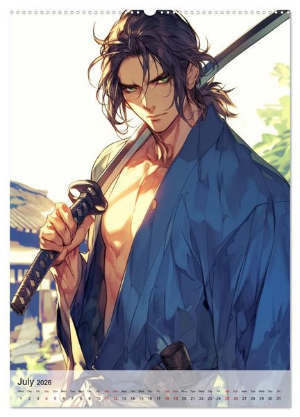 Produktbild: Seductive Anime Men (Wall Calendar 2026 DIN A2 portrait), CALVENDO 12 Month Wall Calendar