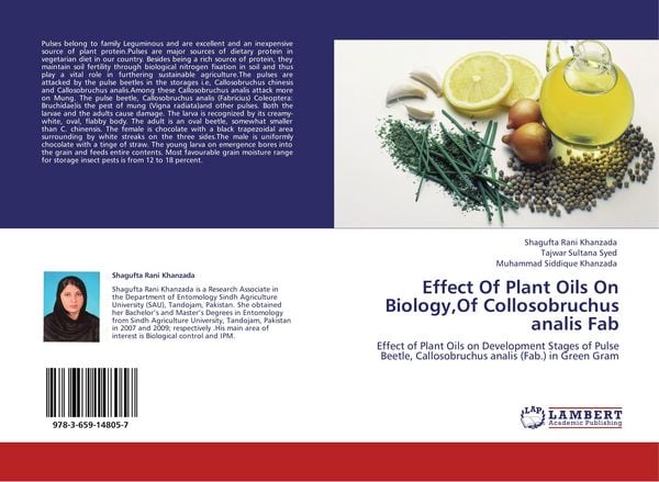 Produktbild: Effect Of Plant Oils On Biology,Of Collosobruchus analis Fab