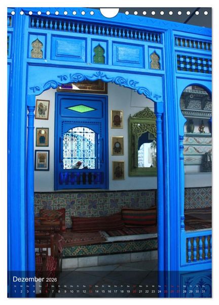 Produktbild: Sidi bou Sa&iuml;d - Die blaue Stadt Tunesiens (Wandkalender 2026 DIN A4 hoch), CALVENDO Monatskalender
