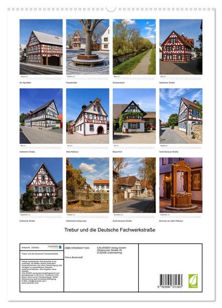 Produktbild: Trebur und die Deutsche Fachwerkstra&szlig;e (hochwertiger Premium Wandkalender 2027 DIN A2 hoch), Kunstdruck in Hochglanz
