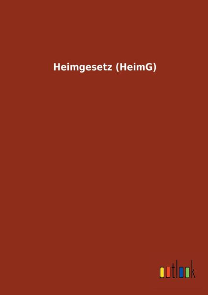 Produktbild: Heimgesetz (HeimG)