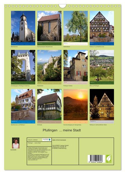 Produktbild: Pfullingen ... meine Stadt (Wandkalender 2026 DIN A3 hoch), CALVENDO Monatskalender