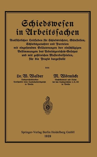 Produktbild: Schiedswesen in Arbeitssachen