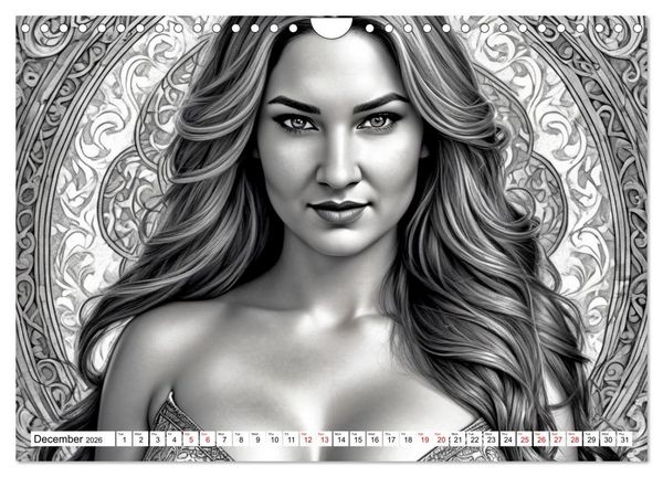 Produktbild: The Muse Moira in Twelve Facets (Wall Calendar 2026 DIN A4 landscape), CALVENDO 12 Month Wall Calendar