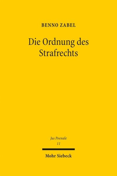 Produktbild: Die Ordnung des Strafrechts
