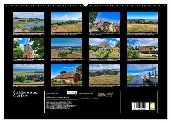 Produktbild: Das M&ouml;nchgut und Gro&szlig; Zicker (hochwertiger Premium Wandkalender 2026 DIN A2 quer), Kunstdruck in Hochglanz