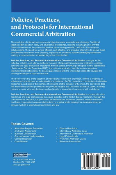 Produktbild: Policies, Practices, and Protocols for International Commercial Arbitration