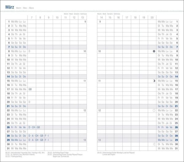 Produktbild: Leporello, schwarz Kalender 2027