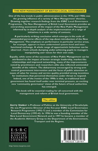 Produktbild: The New Management of British Local Governance