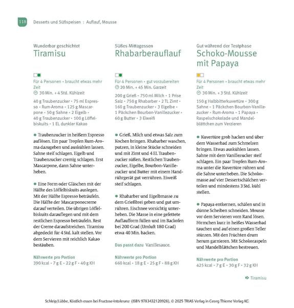 Produktbild: K&ouml;stlich essen Fructoseintoleranz