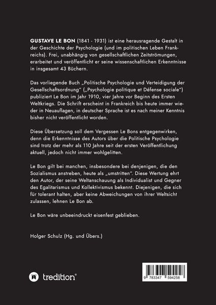 Produktbild: Politische Psychologie und Verteidigung der Gesellschaftsordnung
