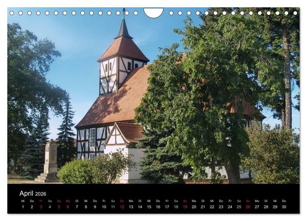 Produktbild: Dorfkirchen in Brandenburg (Wandkalender 2026 DIN A4 quer), CALVENDO Monatskalender