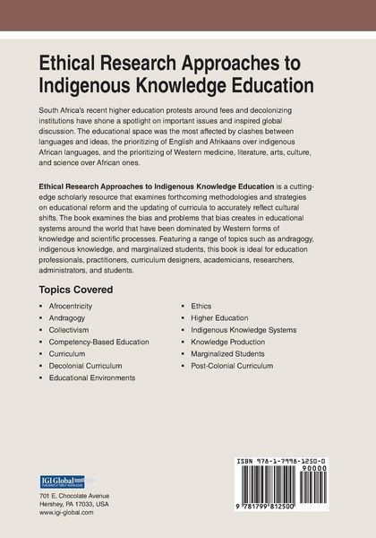 Produktbild: Ethical Research Approaches to Indigenous Knowledge Education