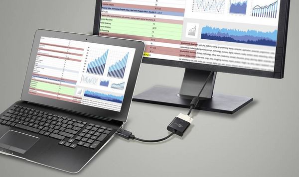 Produktbild: Goobay 69873 DisplayPort / DVI Adapter [1x DisplayPort Stecker - 1x DVI-Buchse 24+1pol.] Schwarz 0.15 m
