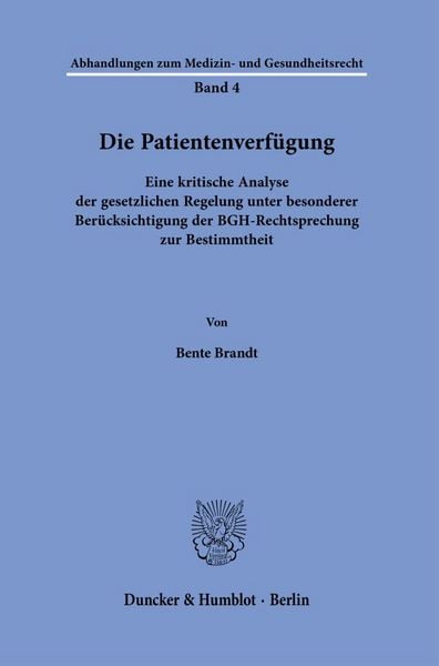 Produktbild: Die Patientenverf&uuml;gung.