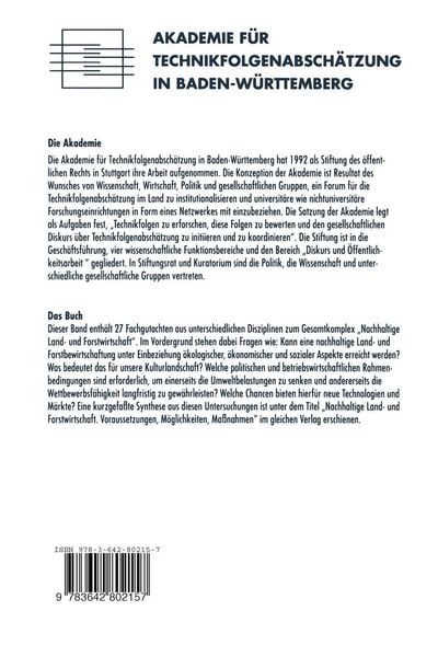 Produktbild: Nachhaltige Land- und Forstwirtschaft