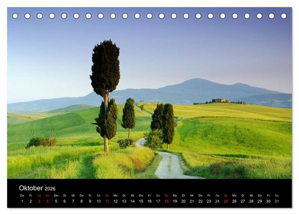 Produktbild: Toskana &ndash; Traumlandschaft in Italien (Tischkalender 2026 DIN A5 quer), CALVENDO Monatskalender
