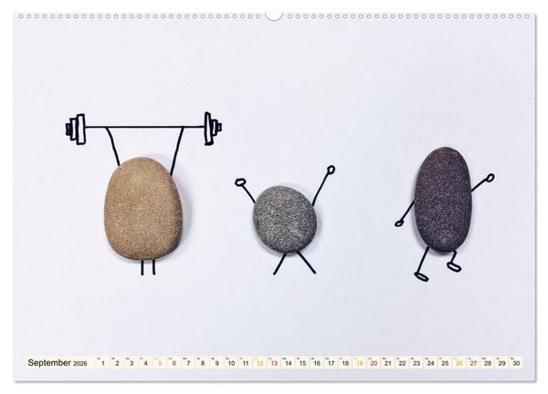 Produktbild: Bezaubernde Steine - Kieselkunst (hochwertiger Premium Wandkalender 2026 DIN A2 quer), Kunstdruck in Hochglanz