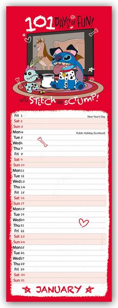 Produktbild: Disney Stitch 2027 &ndash; Slimline-Kalender