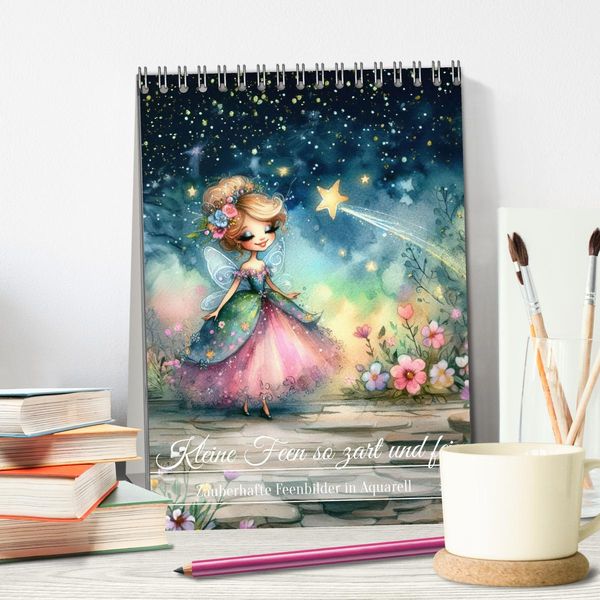 Produktbild: Kleine Feen so zart und fein (Tischkalender 2026 DIN A5 hoch), CALVENDO Monatskalender