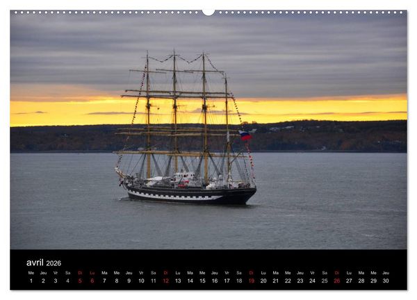 Produktbild: Navires du Saint-Laurent (Calendrier mural 2026 DIN A2 vertical) calendrier de bureau