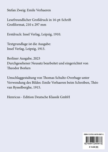 Produktbild: Emile Verhaeren (Gro&szlig;druck)