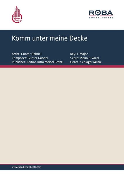 Produktbild: Komm unter meine Decke
