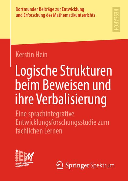 Produktbild: Logische Strukturen beim Beweisen und ihre Verbalisierung