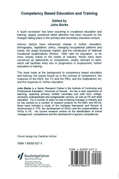 Produktbild: Competency Based Education And Training