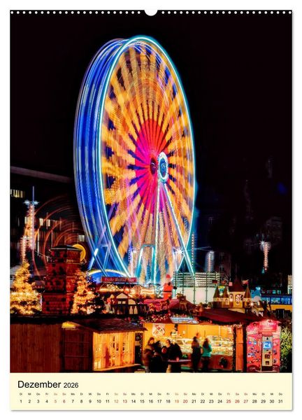 Produktbild: Riesenrad - hoch hinaus (hochwertiger Premium Wandkalender 2026 DIN A2 hoch), Kunstdruck in Hochglanz