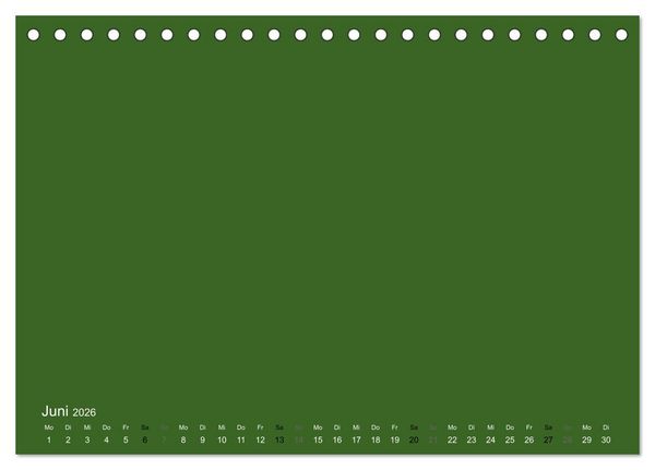 Produktbild: Bastelkalender - dunkel Gr&uuml;n (Tischkalender 2026 DIN A5 quer), CALVENDO Monatskalender