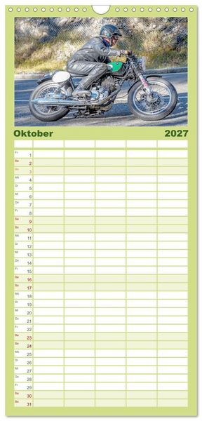 Produktbild: Familienplaner 2027 - Motorr&auml;der am Jochpass mit 5 Spalten (Wandkalender, 21 x 45 cm) CALVENDO