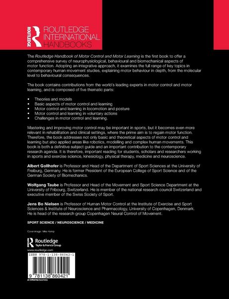 Produktbild: Routledge Handbook of Motor Control and Motor Learning