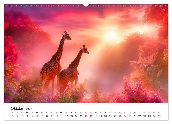 Produktbild: Sanfte Riesen - Giraffen in ihrer Welt (Wandkalender 2027 DIN A2 quer), CALVENDO Monatskalender