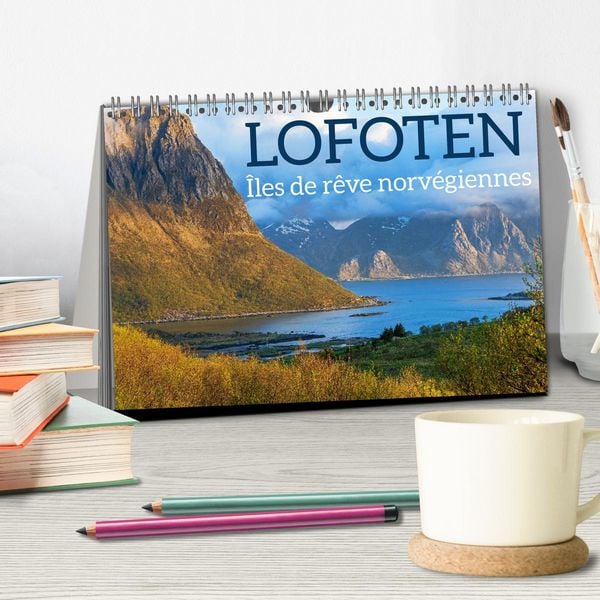 Produktbild: Lofoten - &Icirc;les de r&ecirc;ve norv&eacute;giennes (Calendrier de bureau 2026 DIN A5 vertical), CALVENDO calendrier mensuel