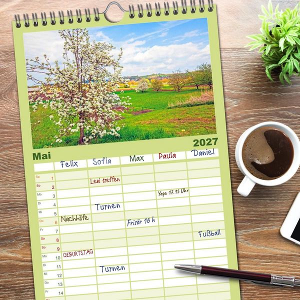 Produktbild: Familienplaner 2027 - Mittelfranken f&uuml;r Entdecker und Wanderer mit 5 Spalten (Wandkalender, 21 x 45 cm) CALVENDO