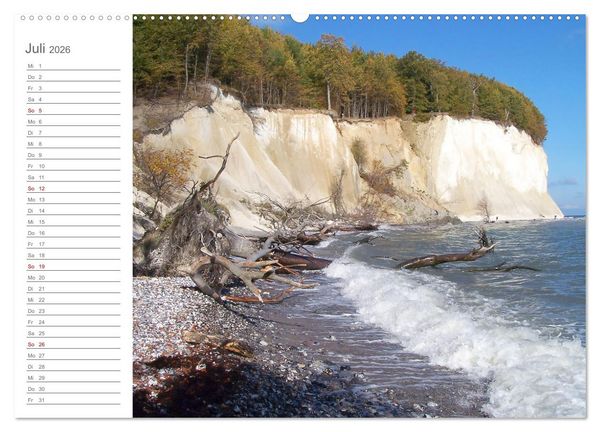 Produktbild: Fehmarn, R&uuml;gen und Usedom - Impressionen von den drei gro&szlig;en Ostseeinseln (Wandkalender 2026 DIN A2 quer), CALVENDO Monatskalender